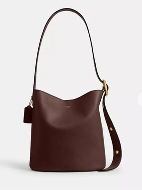 Coach Bleecker Bucket Bag in Maple Brown Leather